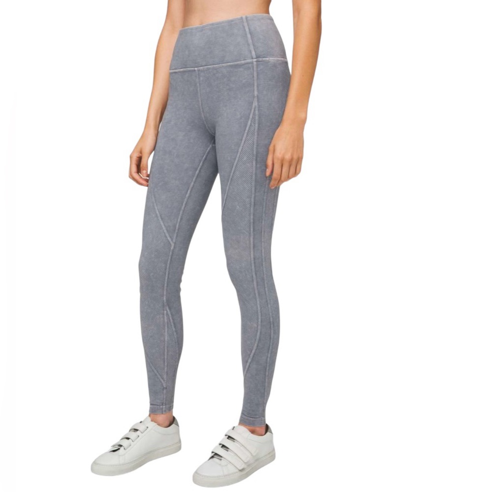 Lululemon Wunder Under High-Rise Tight *Snow Washed Ribbed 28" Washed Size 10
